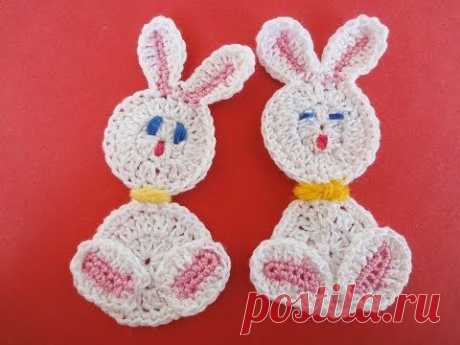 Аппликация &quot;ЗАЯЦ&quot;  Application RABBIT Crochet