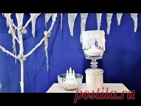 DIY❄ ЗИМНИЙ ДЕКОР ИЗ ПРЯЖИ ❄ DIY❄ WINTER YARN DECOR ...DIY \ КРАСИВЫЙ ЦВЕТОК ИЗ ТЕРМОКЛЕЯ ... DIY \ КРАСИВЫЙ ЦВЕТОК ИЗ THERMO GLUE.РАЗНЫЕ СОСУЛЬКИ СВОИМИ РУКАМИ ... ВЛАДЕЛЬЦЫ ОВОЩЕЙ ...