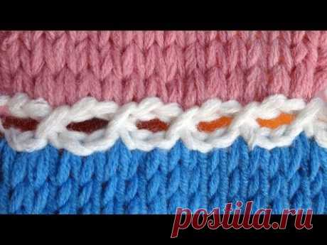 Knitting binding off Закрытие  вязание на спицах 65