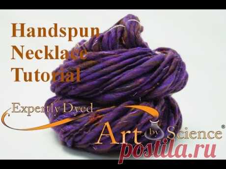 How to Make An Easy and Quick Handspun Necklace! - Tutorial - Expertly Dyed