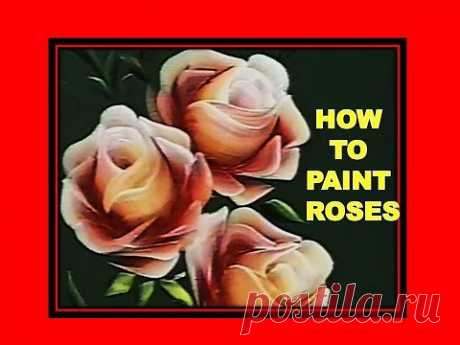 How To Paint Roses - Folk Art - One Stroke Luz Angela´s Technique