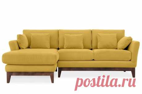 Желтый угловой диван на ножках «Dublin» купить по цене 95 400 руб. в Москве — интернет магазин chudo-magazin.ru