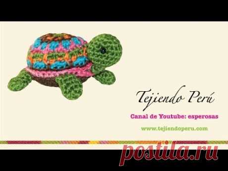 Tortuga pequeñita tejida a crochet (amigurumi little turtle)