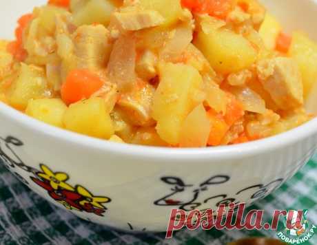 Картофель с курицей и овощами в мультиварке – кулинарный рецепт