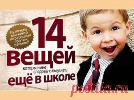 (+1) тема - 14 вещей, которые следовало бы узнать ещё в школе | Полезные советы