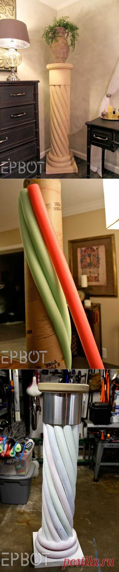 EPBOT: Make Your Own &quot;Stone&quot; Decorative Column... With Pool Noodles!