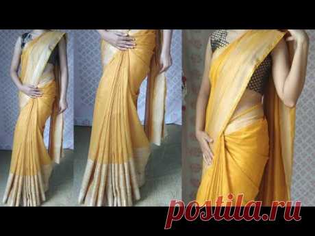 Wear silk saree perfectly | silk saree wear to look slim & tall easy way