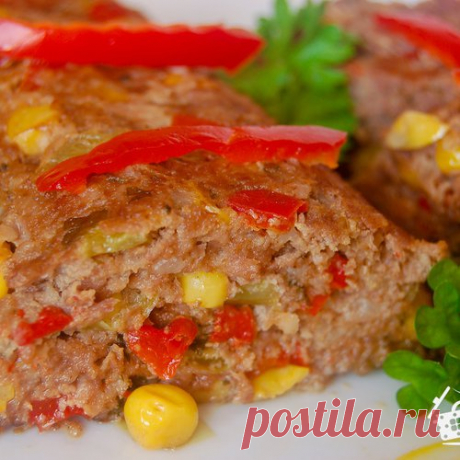 Мясная буханка с перцем и кукурузой (Meatloaf) - пошаговый рецепт с фото на Готовим дома