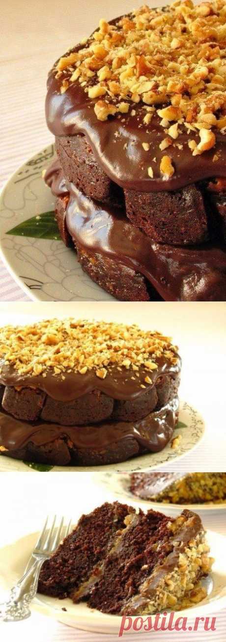 Как приготовить шоколадный торт с карамельной прослойкой - рецепт, ингридиенты и фотографии