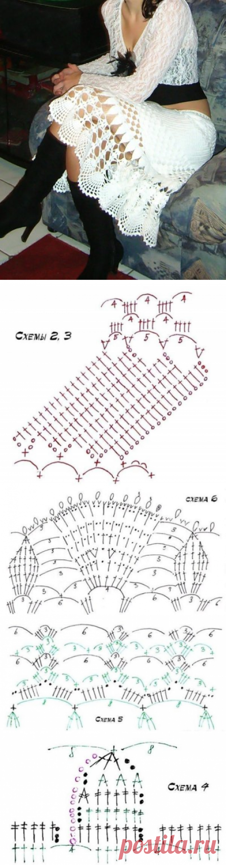 Стильная юбка крючком схемы. Юбочка от Patrizia Pepe | Я Хозяйка