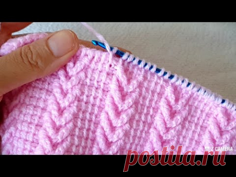 Tunus işi muhteşem Başak örgü modeli tunicana crochet