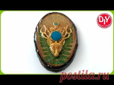 Медальон "Хранитель леса"  из эпоксидной смолы