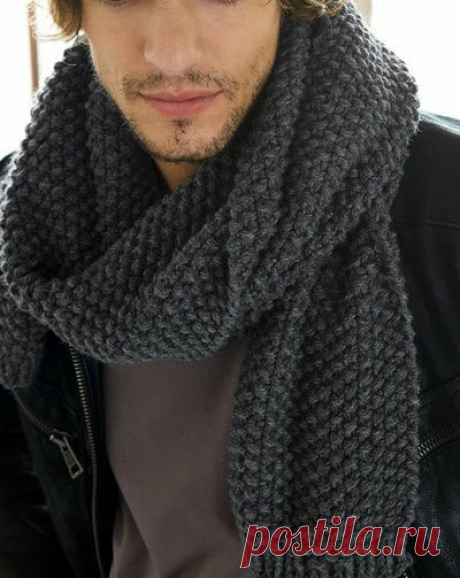Вяжем стильные мужские шарфы