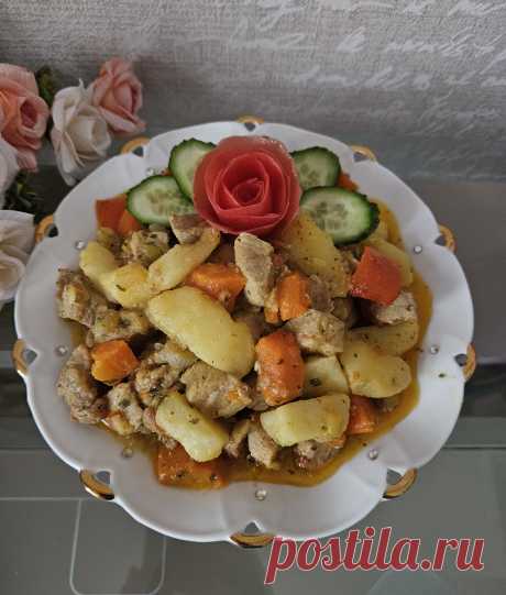 Тушеное мясо с овощами - рецепт автора Натали. www.instagram.com/natalija.x