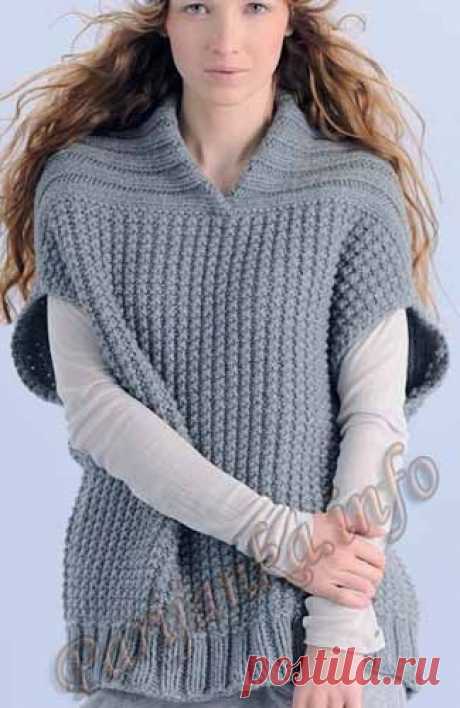 Пуловер/накидка (ж) 24*75 Phildar №3115