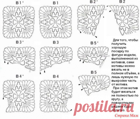 Вязание полотна крючком (продолжение) - Страна Мам