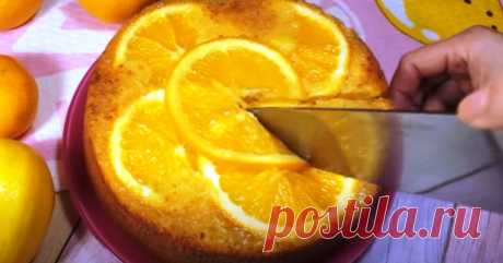 Берем 1 апельсин, 2 яйца и готовим яркий и ароматный торт! Минимум ингредиентов и максимум вкуса