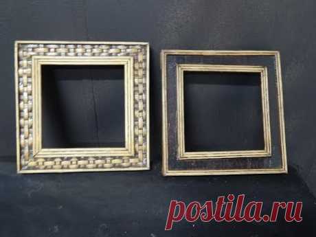 Como fazer molduras com papelão- newspaper frames-marcos con carton