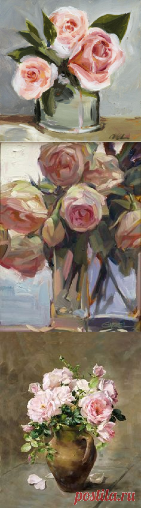 Original Painting - Still Life- Flowers - &quot;Roses&quot; | Натюрморт, Картины и Розы