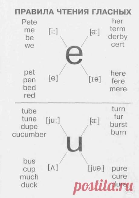 Запоминаем правила чтения гласных
