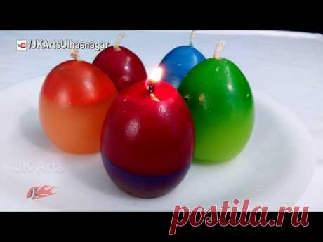 How to make Candles Using An Eggshell | Make Your Own Molds for candles | JK Arts 1178