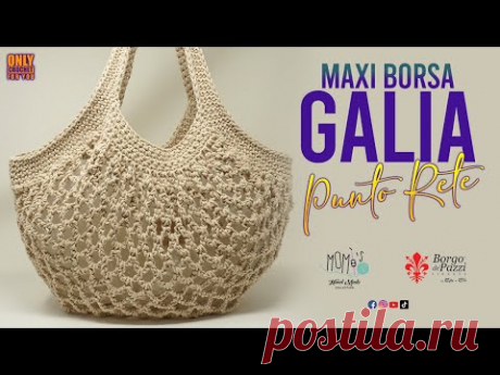 TUTORIAL FACILISSIMO MAXI BORSA A RETE GALIA || EASY CROCHET BAG 🌻 Momì's 🌻