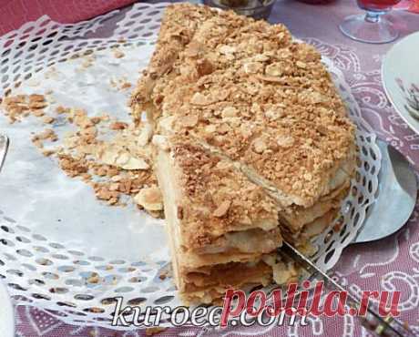 Торт "Наполеон" с заварным кремом - Рецепт пошаговый с фото на Kuroed.com