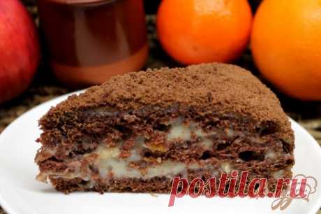 Шоколадный торт с заварным кремом - пошаговый рецепт с фото