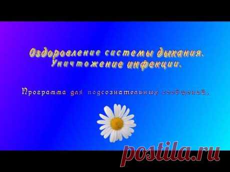 Оздоровление системы дыхания. Уничтожение инфекции. Программа для подсознательных сообщений. (Сытин)