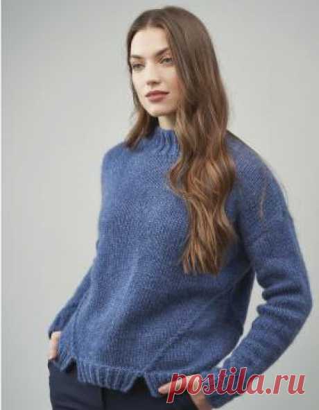 Свитер Элизабет Потрясающий свитер для женщин из кашемировой пряжи, связан спицами 6 мм. Все детали вяжутся раздельно. По нижнему краю переда и...