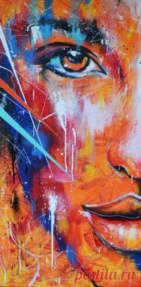 Fire and Ice Abstract Portrait Painting on Behance