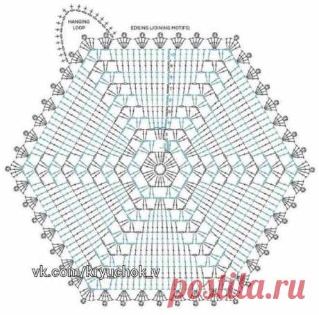 Варианты шестиугольника крючком. Схемы