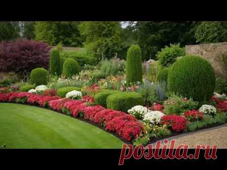 Several flower garden design ideas. Клумба як центральний елемент саду.