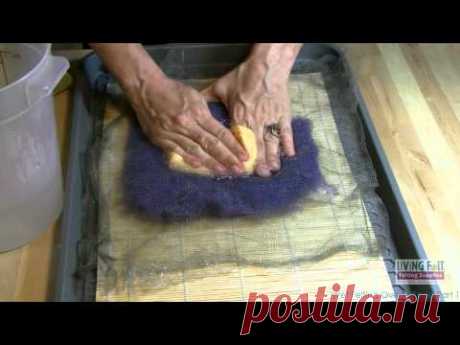 Wet Felting Over a Resist Part 1