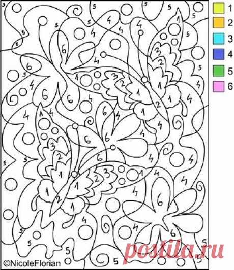 (690) Nicole's Free Coloring Pages: COLOR BY NUMBER * Coloring pages | school, color by number