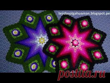 Tapete o Carpeta tejido a crochet paso a paso video 3 - YouTube