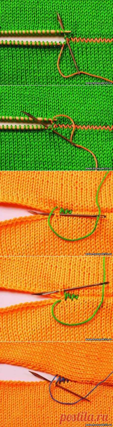 Выполнение швов в вязание | «Хомяк55.ру» сайт о вязании