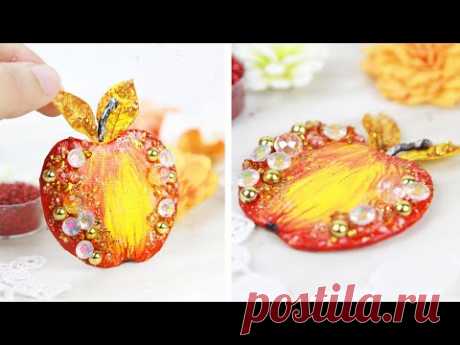 Сказочное яблочко - красивый декор из картона и ткани 🍎Осенний декор своими руками DIY autumn decor