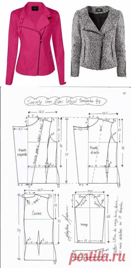 Выкройка женской куртки-косухи (Шитье и крой) | Журнал Вдохновение Рукодельницы
