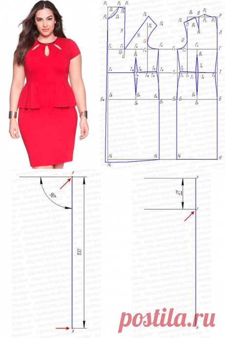 Выкройки красивых платьев для полных женщин (Шитье и крой) – Журнал Вдохновение Рукодельницы
