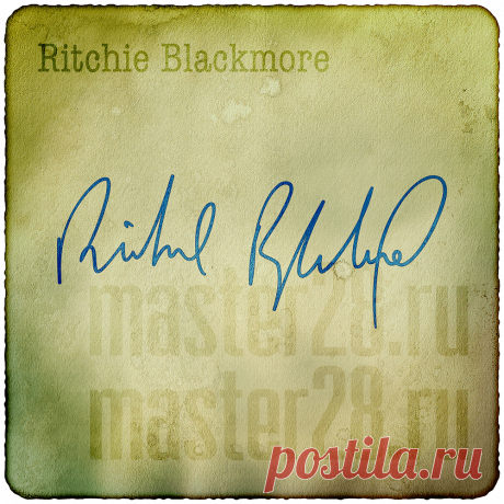 Автографы знаменитостей - автограф Ritchie Blackmore