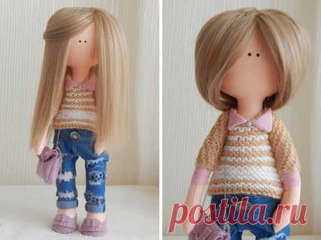 Decor doll Handmade doll Tilda doll blonde by AnnKirillartPlace