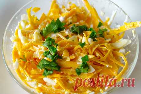 Салат из сырой тыквы с яйцами | Домашняя кухня | Яндекс Дзен