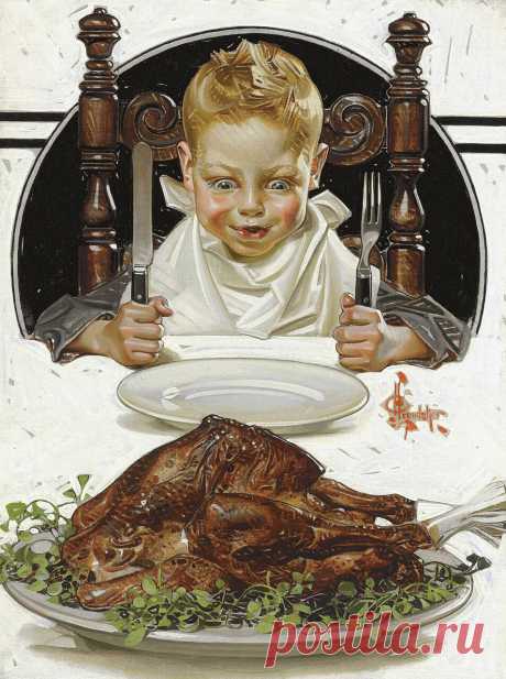 А где моя большая ложка... Joseph Christian Leyendecker (American, 1874-1951).