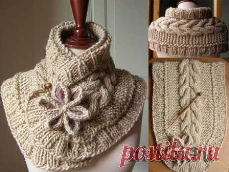 Красивый шарфик спицами » Ниткой - вязаные вещи для вашего дома, вязание крючком, вязание спицами, схемы вязания