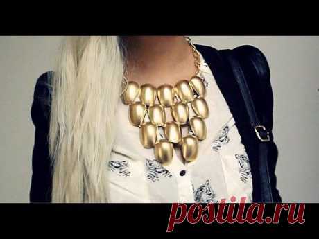 ▶ DIY collar con cucharas plásticas - YouTube