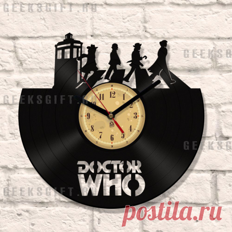 Необычный подарок: Часы из виниловой пластинки - Доктор Кто