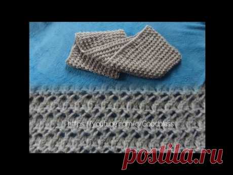 Ажурный шарф снуд. Вязание спицами.  Knitting(Hobby)