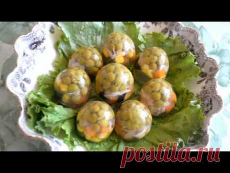 Яйца пасхальные заливные: вкусное, лёгкое и красивое блюдо пасхального стола - YouTube