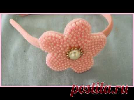 Faça você mesma: tiara com flor de pérolas